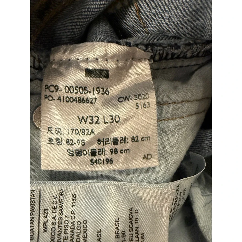 Levi's 505 Regular Fit‎ Jeans Mens 32x30 Blue Good Straight Leg Denim 00505-1936